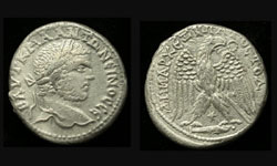 Syria, Antioch, Caracalla, Tetradrachm, Eagle on Club Reverse